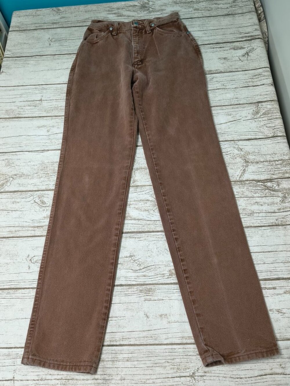 Vintage Wrangler Brown High Waisted Western Bare Back Jeans Womens 5/6x36